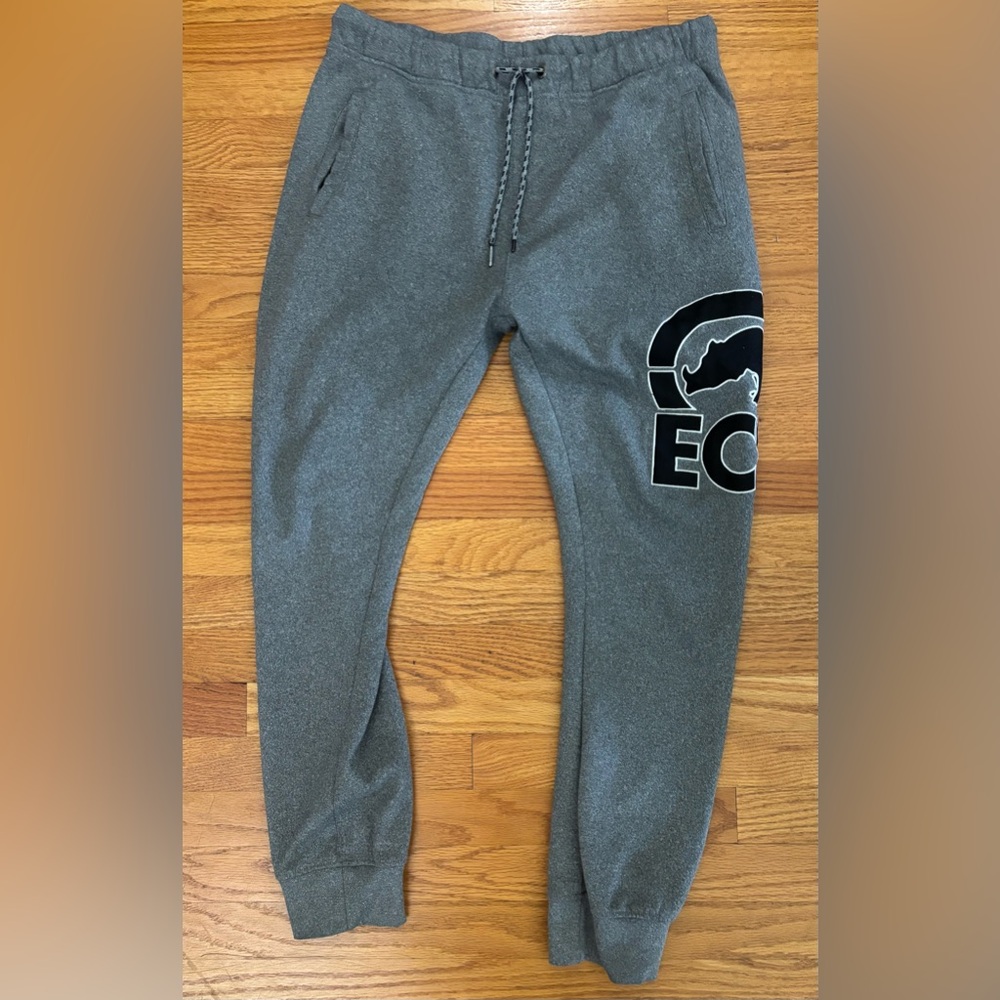 Ecko Unltd Sweatpants Men’s Large Gray Joggers Rhino Logo Y2K Streetwear FLAWED*
